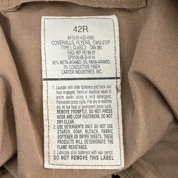 Military Coverall Flyer Aviation Suit